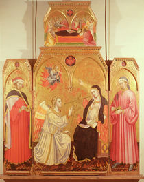 The Annunciation with St. Cosmas and St. Damian von Taddeo di Bartolo