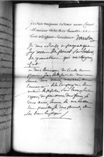 Post-scriptum autograph after a report dated from Brest von Sebastien Le Prestre de Vauban