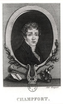 Portrait of Sebastian-Roch Nicolas known as Nicolas de Chamfort von French School