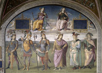 Lunette of Fortune and Temperance von Pietro Perugino