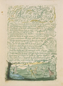'Nurse's Song,' plate 18 from 'Songs of Innocence by William Blake