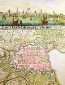 Plan of the town of La Rochelle von French School