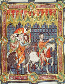 Fol.10r Alfonso VII and his wife by Spanish School