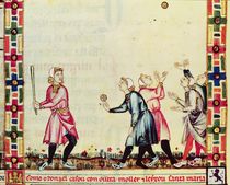 Fol.61v Game of pelota in the open air by Spanish School