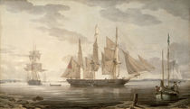 Ships in Harbour, 1805 by Robert Salmon
