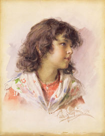 Head of a Girl, 1886 von Ludwig Passini