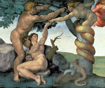 Sistine Chapel Ceiling : The Fall of Man by Michelangelo Buonarroti
