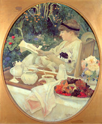 Tea in the Garden, 1910 by Leon Georges Carre