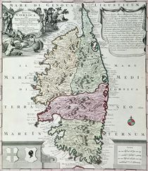 Map of Corsica von Georg Matthäus Seutter