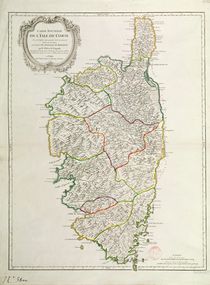 Map of Corsica by French School
