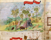 The Canadian Forest, detail from a map of the Atlantic von French School