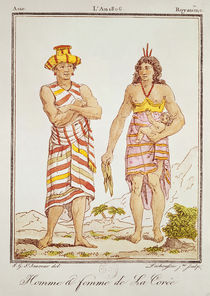 A Korean Man and Woman, from 'Costume d'apres Saint-Sauveur' by French School