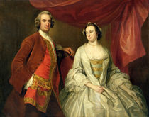 A Man and a Woman, possibly of the Missing Family by George Knapton