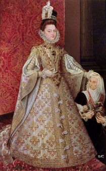 The Infanta Isabel Clara Eugenia with the Dwarf von Alonso Sanchez Coello