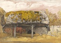 A Cow Lodge with a Mossy Roof by Samuel Palmer