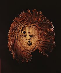 A Seneca mask used in winter rites by American School
