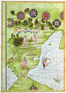 Fol.40v Map of the Magellan Straits von Guillaume Le Testu