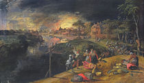 Scene of a War with a Fire von Gillis Mostaert