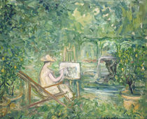 Woman Painting in a Landscape by Pierre Laprade