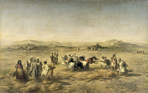 Threshing Wheat in Algeria by Adolphe Pierre Leleux
