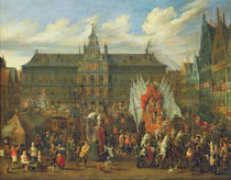 A Procession at Antwerp, 1697 by Alexander van Bredael