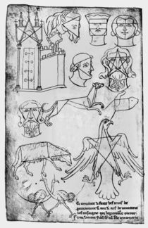 Ms Fr 19093 fol.18v Various drawings von Villard de Honnecourt