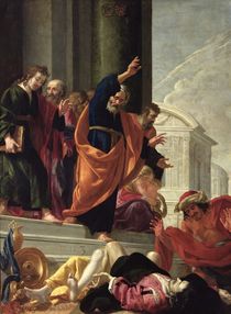 The Death of Sapphira and Ananias von Aubin Vouet