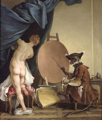 The Monkey Painter von Jean Baptiste Deshays de Colleville