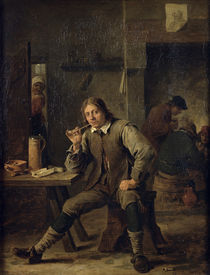 A Smoker Leaning on a Table by David the Younger Teniers