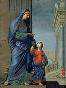 St. Anne Leading the Virgin to the Temple von Jacques Stella