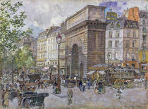 The Porte Saint-Martin, 1898 by Frederic Anatole Houbron