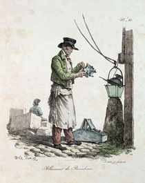 The Lamplighter, engraved by Francois Seraphin Delpech von Antoine Charles Horace Vernet