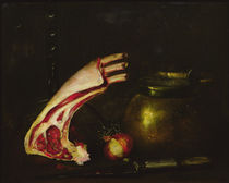 Still Life with Cutlets by Antoine Vollon