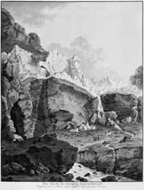Glaciers of Grindelwald, engraved by Mathias Pfenninger von Johann Ludwig Aberli
