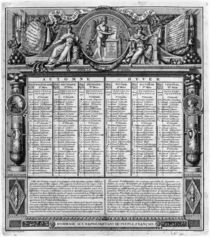 Republican calendar, 22nd September 1793 von Francois Maria Isidore Queverdo