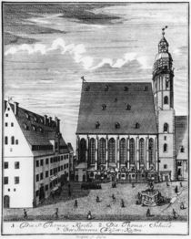St. Thomas Church and School in Leipzig by Johann Gottfried Krugner
