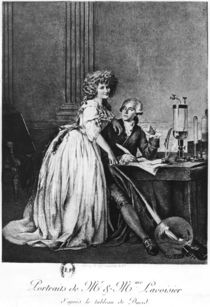 Antoine Laurent Lavoisier and his wife Marie Anne Paulze by Georges Ernest Profit