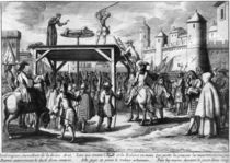 The Torture on the Wheel by Jean Baptiste Henri Bonnart