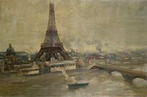 The Construction of the Eiffel Tower von Paul Louis Delance