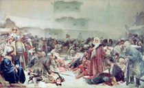 Destruction of Novgorod by Tsar Ivan III 1889 von Klavdiy Vasilievich Lebedev