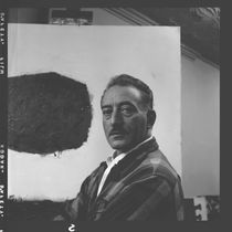 Adolph Gottlieb in his studio by American Photographer