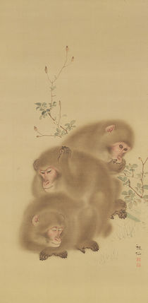 Baboon Family by Japanese School