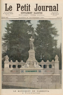 Monument to Gambetta at Ville-d'Avray von Fortune Louis & Meyer, Henri Meaulle
