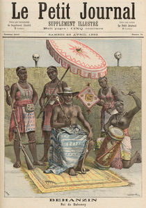 Behanzin King of Dahomey, from 'Le Petit Journal' by Fortune Louis & Meyer, Henri Meaulle