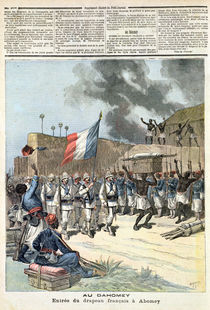The French Flag Entering Abomey by Henri Meyer