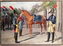 Officer and Guard of the Royal Guard in 1826 von French School