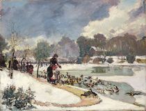 Ducks in the Bois de Boulogne von Emile Antoine Guillier