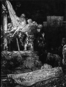The Descent from the Cross with a Torch by Rembrandt Harmenszoon van Rijn