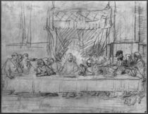 The Last Supper, after the fresco by Leonardo da Vinci c.1635 by Rembrandt Harmenszoon van Rijn