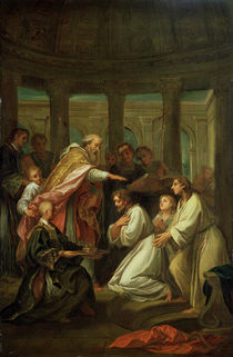 Baptism of St. Augustine study for the decoration of the Invalides von Louis de, the Younger Boulogne